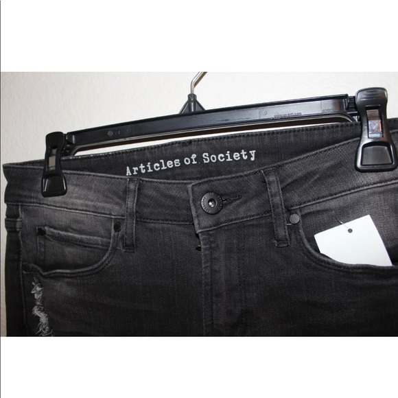 Articles Of Society Distressed Skinny Ankle Jeans - Picture 2 of 5